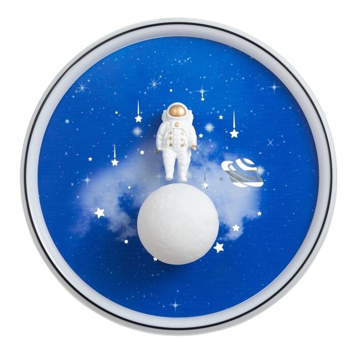 Светильник "Астронавт" LED 48Вт бело-синий 47х47х15 см от компании Интернет-гипермаркет «MOLL» - фото 1
