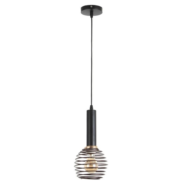 Светильник "Берто" Е27 40Вт черно-серебряный 14х14х30-130 см от компании Интернет-гипермаркет «MOLL» - фото 1