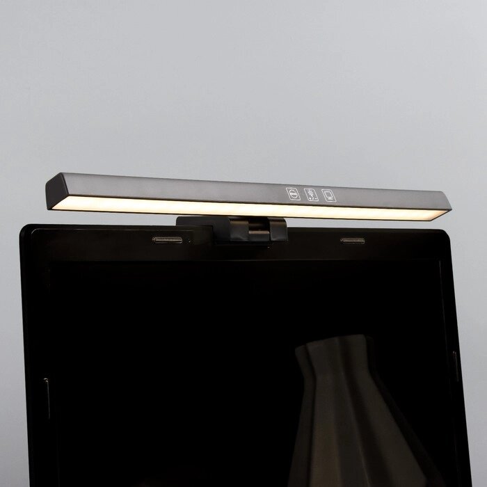 Светильник для монитора "Люкс" LED 5Вт 3000К-6000К 249Лм Ra85 USB черный 8,3х2,9х33см от компании Интернет-гипермаркет «MOLL» - фото 1