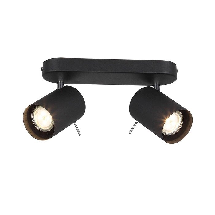 Светильник FANALE, 2x3Вт GU10 LED, цвет чёрный, хром от компании Интернет-гипермаркет «MOLL» - фото 1