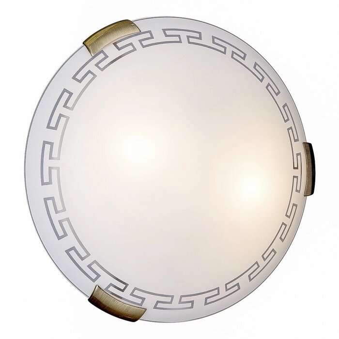 Светильник GRECA 2x100Вт E27 бронза, белый от компании Интернет-гипермаркет «MOLL» - фото 1