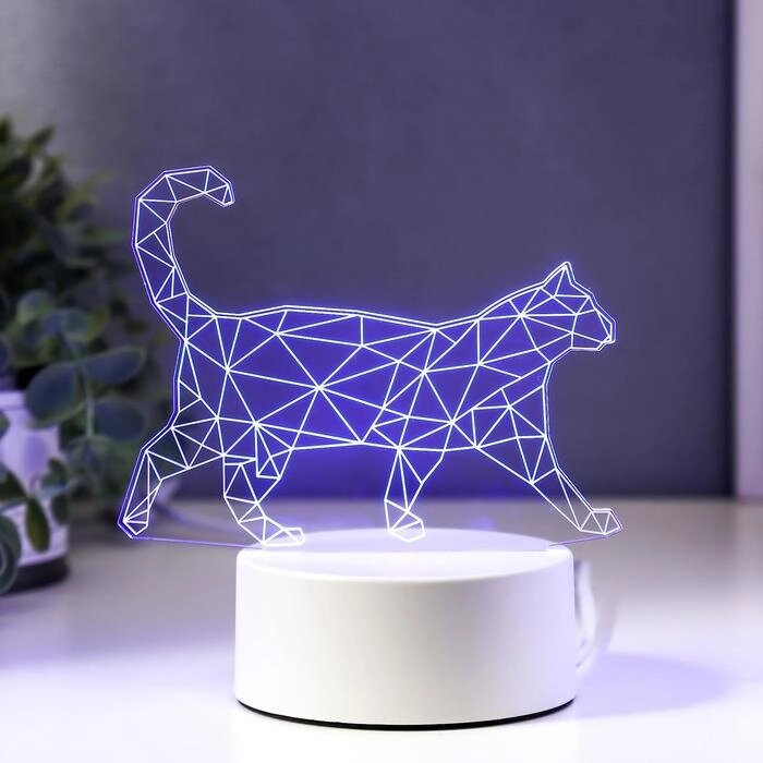 Светильник "Кот стоя" LED RGB от сети от компании Интернет-гипермаркет «MOLL» - фото 1