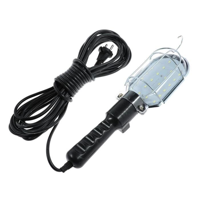 Светильник переносной светодиодный Luazon Lighting с выключателем, 10Вт, 24LED, 10 м, черный от компании Интернет-гипермаркет «MOLL» - фото 1