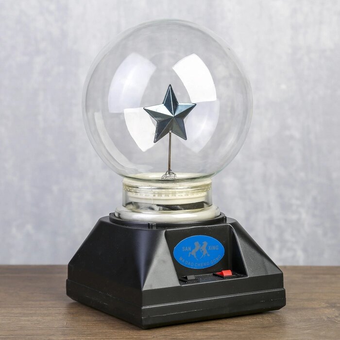 Светильник плазменный шар "Звезда" (от сети 220V) 13x12x20 см от компании Интернет-гипермаркет «MOLL» - фото 1