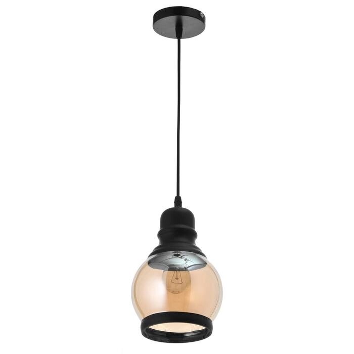 Светильник подвесной "Круг" 1х40Вт Е27 черный 14х14х25 см от компании Интернет-гипермаркет «MOLL» - фото 1