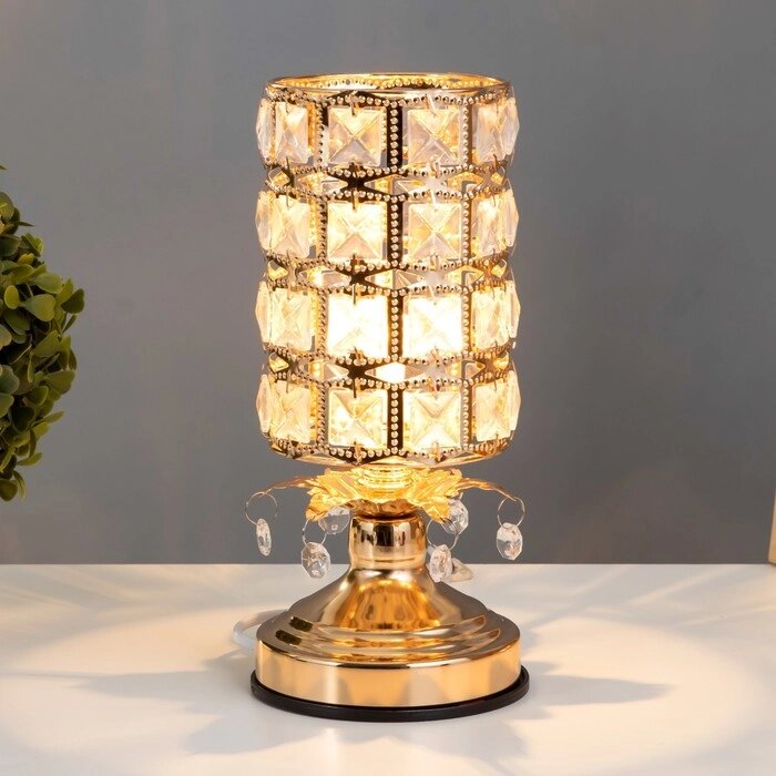 Светильник с выключателем 16017/1 G4 20Вт золото 10,5х10,5х23,5 см от компании Интернет-гипермаркет «MOLL» - фото 1