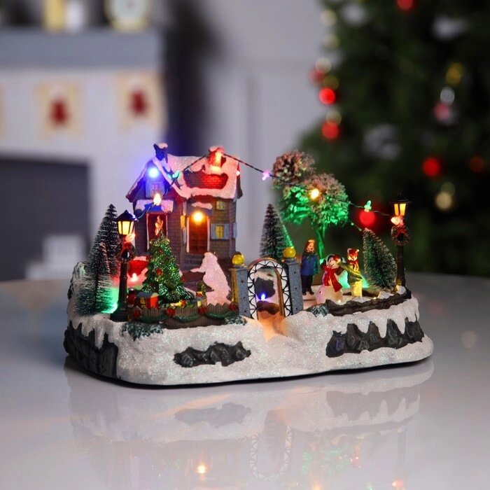 Светодиодная фигура "Рождество" 31  20  23 см, полистоун, батарейки ААх3 (не в комплекте), USB, свечение от компании Интернет-гипермаркет «MOLL» - фото 1