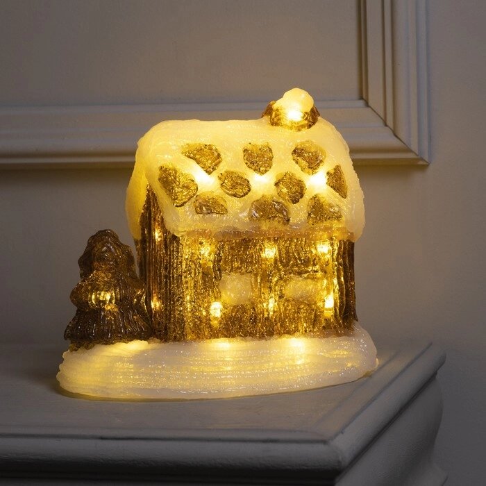 Светодиодная фигура "Зимний домик" 22  21  17 см, акрил, 30 LED, 220 В, свечение тёплое белое от компании Интернет-гипермаркет «MOLL» - фото 1