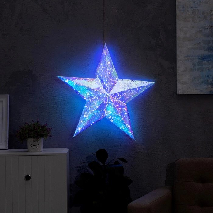 Светодиодная фигура "Звезда" 60 см, пластик, 220 В, свечение белое от компании Интернет-гипермаркет «MOLL» - фото 1