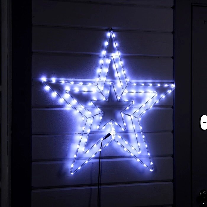 Светодиодная фигура "Звёзды", 80 см, дюралайт, 120 LED, 220 В, мигание, свечение белое от компании Интернет-гипермаркет «MOLL» - фото 1