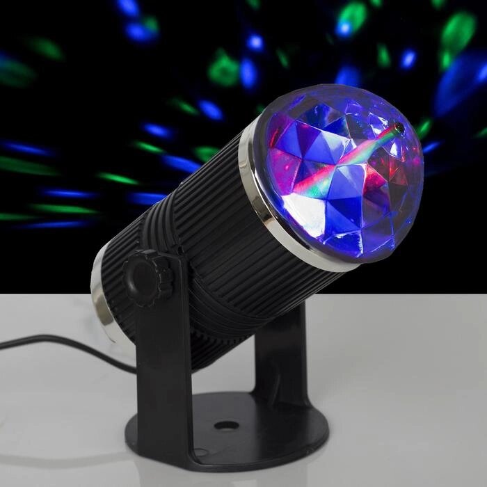 Световой прибор хрустальный шар, 3 LED, 3 Вт, 220V, реагирует на звук от компании Интернет-гипермаркет «MOLL» - фото 1