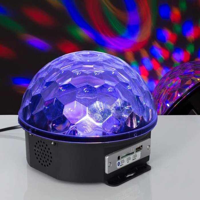 Световой прибор хрустальный шар, d=17.5 см, с музыкой, Bluetooth, 220V от компании Интернет-гипермаркет «MOLL» - фото 1