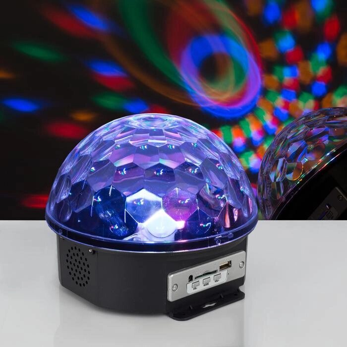 Световой прибор хрустальный шар диаметр 17,5 см с музыкой V220 от компании Интернет-гипермаркет «MOLL» - фото 1