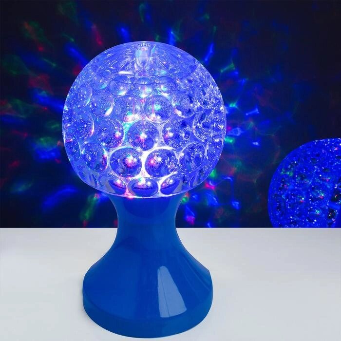 Световой прибор хрустальный шар "Кубок", диаметр 10 см, 220 В, СИНИЙ от компании Интернет-гипермаркет «MOLL» - фото 1