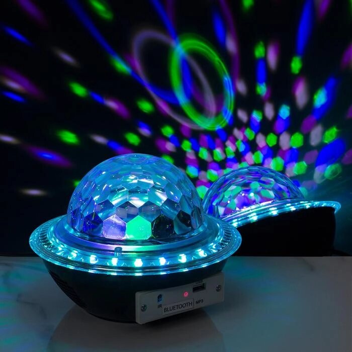 Световой прибор "Хрустальный шар", LED-30-220V, 2 динамика, Bluetooth, ЧЕРНЫЙ от компании Интернет-гипермаркет «MOLL» - фото 1