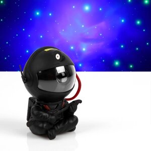 Световой прибор "Космонавт с гитарой" черный, 13 см, лазер/проектор, USB, RGB