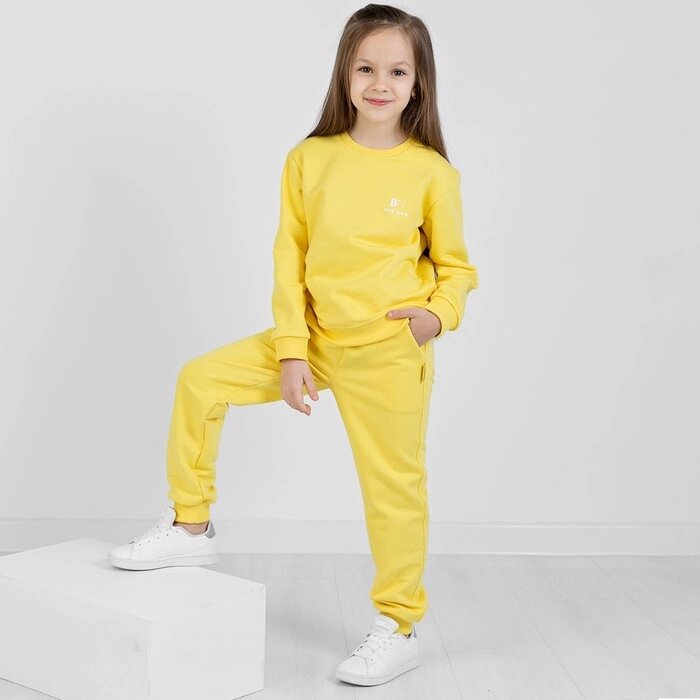 Свитшот для девочек, рост 104 см, цвет желтый от компании Интернет-гипермаркет «MOLL» - фото 1