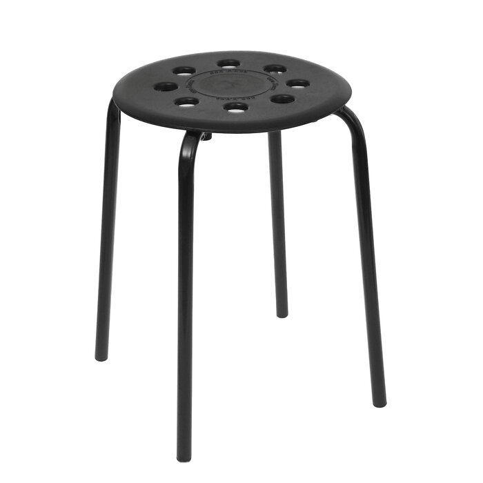 Табурет с пластмассовым сиденьем, цвет черный от компании Интернет-гипермаркет «MOLL» - фото 1
