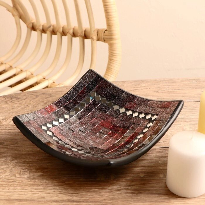 Тарелка декоративная 20х20х5 см, керамика от компании Интернет-гипермаркет «MOLL» - фото 1