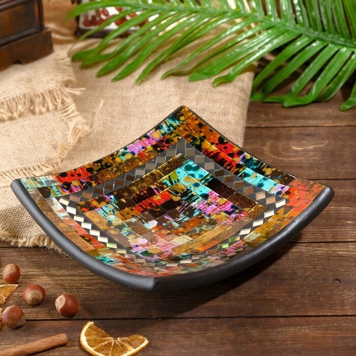 Тарелка декоративная "Шахида" керамика 20х20х5 см от компании Интернет-гипермаркет «MOLL» - фото 1