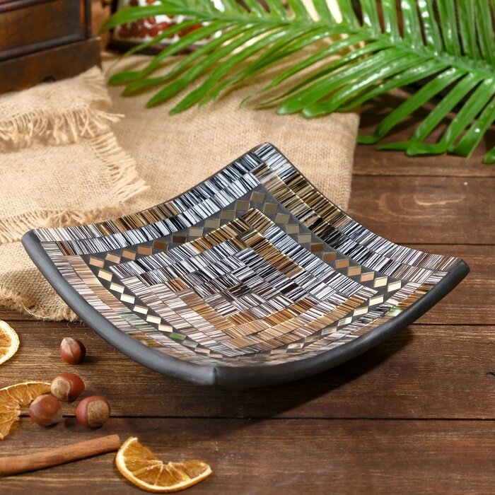 Тарелка декоративная "Вардина" керамика 20х20х5 см от компании Интернет-гипермаркет «MOLL» - фото 1