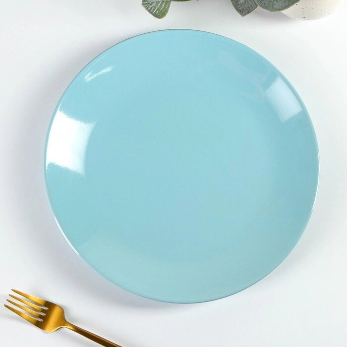 Тарелка обеденная Доляна "Пастель", d=27 см, цвет голубой от компании Интернет-гипермаркет «MOLL» - фото 1