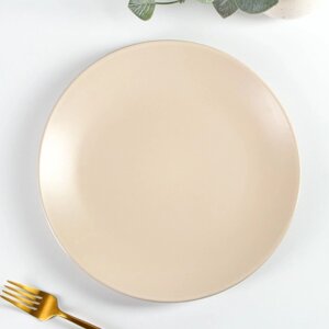 Тарелка обеденная Доляна "Пастель", d=27 см, цвет крем-брюле