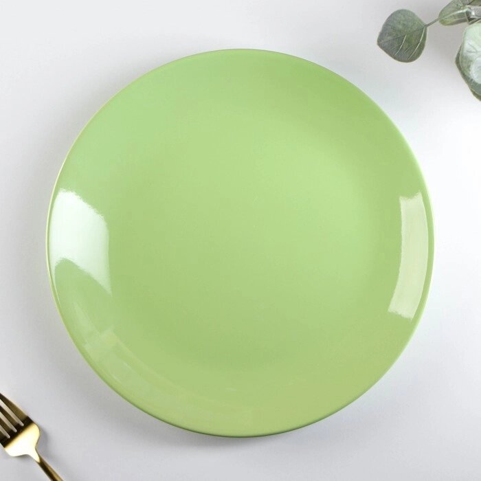 Тарелка обеденная Доляна "Пастель", d=27 см, цвет зелёный от компании Интернет-гипермаркет «MOLL» - фото 1