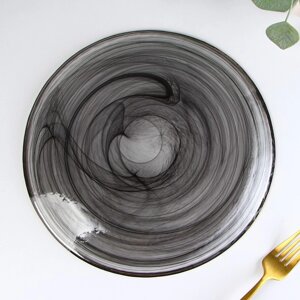 Тарелка обеденная "Дымка", d=26,5 см, цвет серый