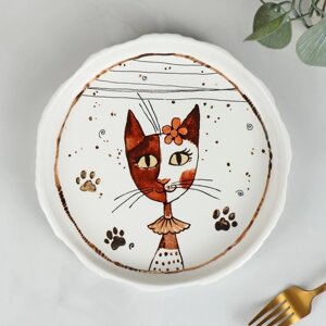 Тарелка обеденная "Коты-аристократы" 21,5х3 см