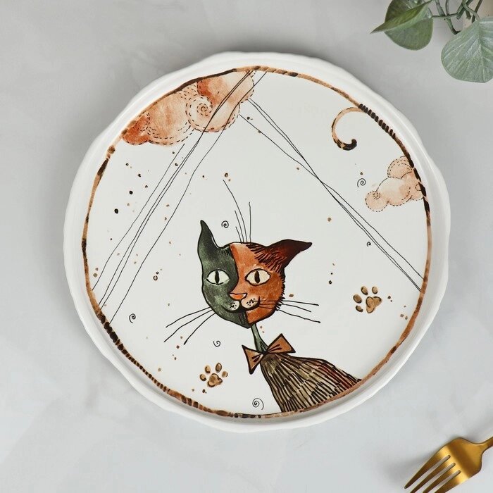 Тарелка обеденная "Коты-аристократы", 26,52 см от компании Интернет-гипермаркет «MOLL» - фото 1
