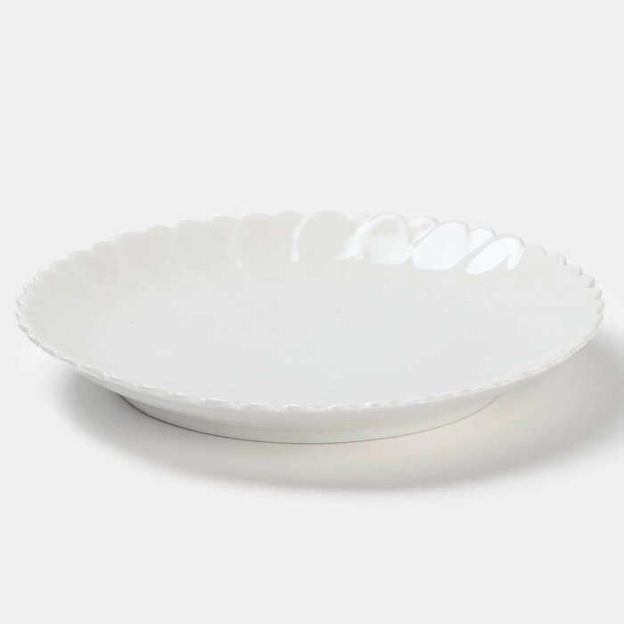 Тарелка обеденная Magistro "Цветок", 201,5 см, цвет белый от компании Интернет-гипермаркет «MOLL» - фото 1