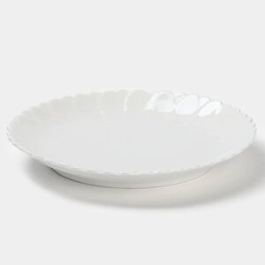 Тарелка обеденная Magistro "Цветок", 201,5 см, цвет белый