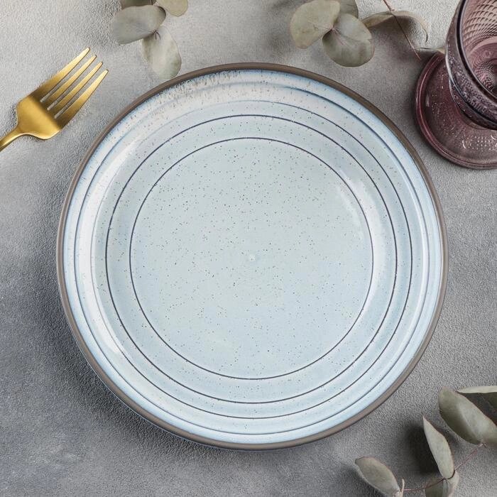 Тарелка обеденная Magistro Garland, 222,5 см, цвет белый с синим от компании Интернет-гипермаркет «MOLL» - фото 1