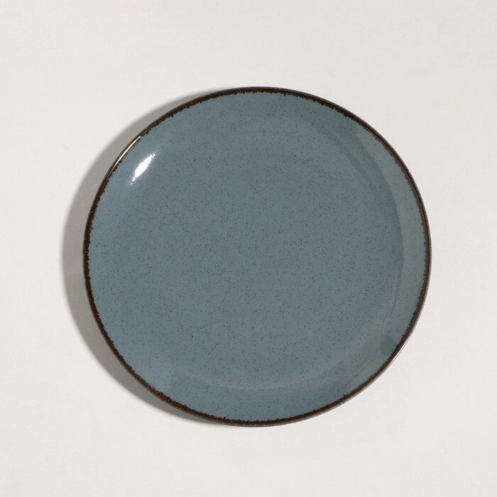 Тарелка "Pearl", d=25 см, синяя, фарфор от компании Интернет-гипермаркет «MOLL» - фото 1