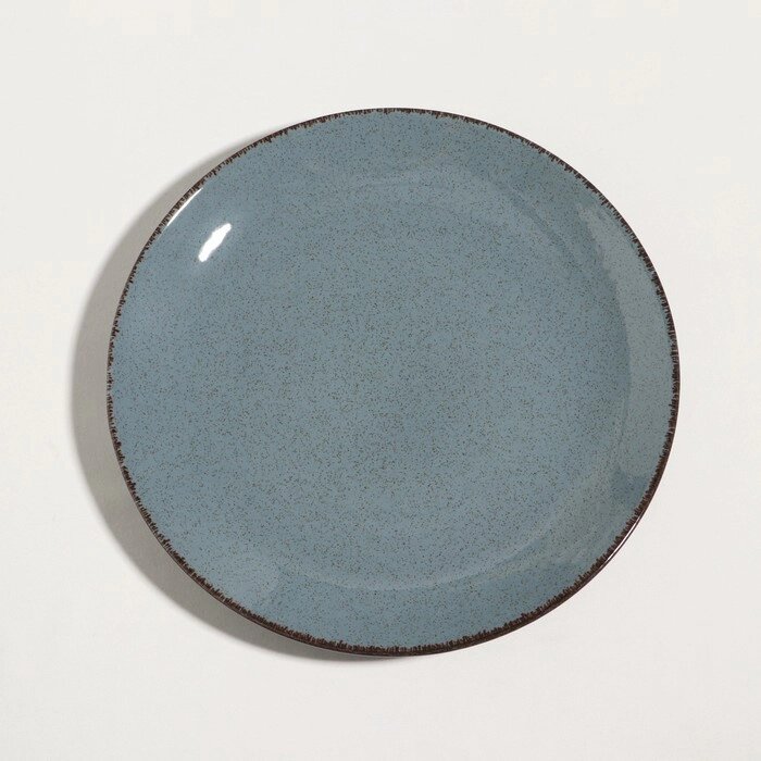 Тарелка "Pearl", d=27 см, синяя, фарфор от компании Интернет-гипермаркет «MOLL» - фото 1