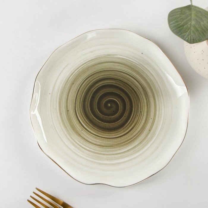 Тарелка пирожковая Доляна "Млечный путь", d=19 см, цвет серый от компании Интернет-гипермаркет «MOLL» - фото 1