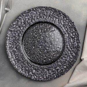 Тарелка подстановочная Magistro "Кринкл", d=33 см, цвет серый