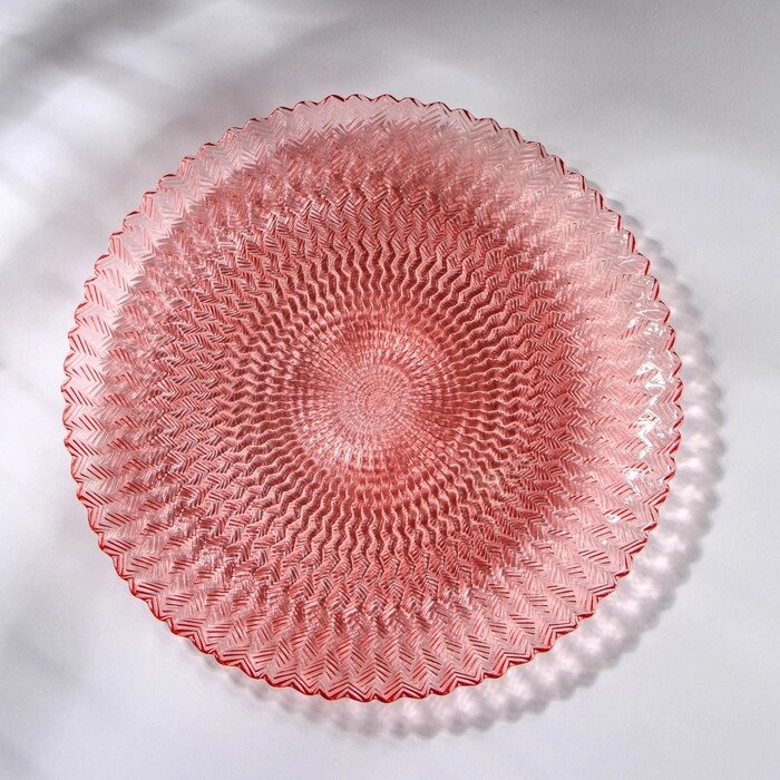 Тарелка "Ретро Pinky", d=28 см, цвет розовый от компании Интернет-гипермаркет «MOLL» - фото 1