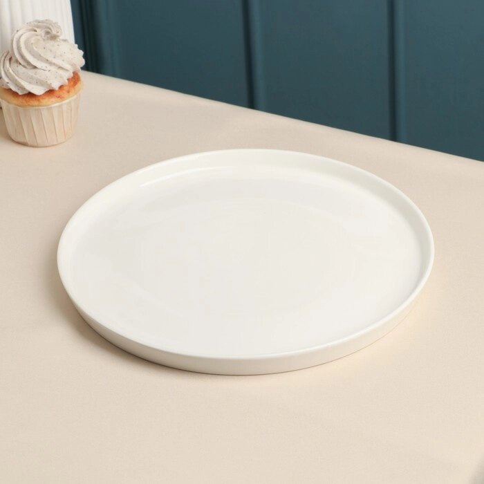 Тарелка "Sola", d=26 см, белая, фарфор от компании Интернет-гипермаркет «MOLL» - фото 1