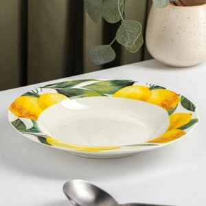 Тарелка суповая Доляна "Лимон", d=20 см