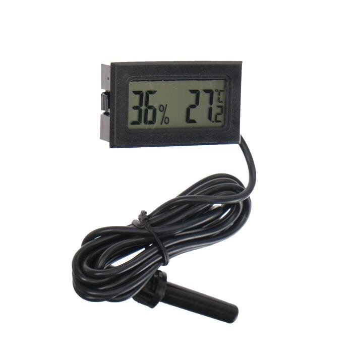 Термометр, влагомер цифровой, ЖК-экран, провод 1,5 м от компании Интернет-гипермаркет «MOLL» - фото 1