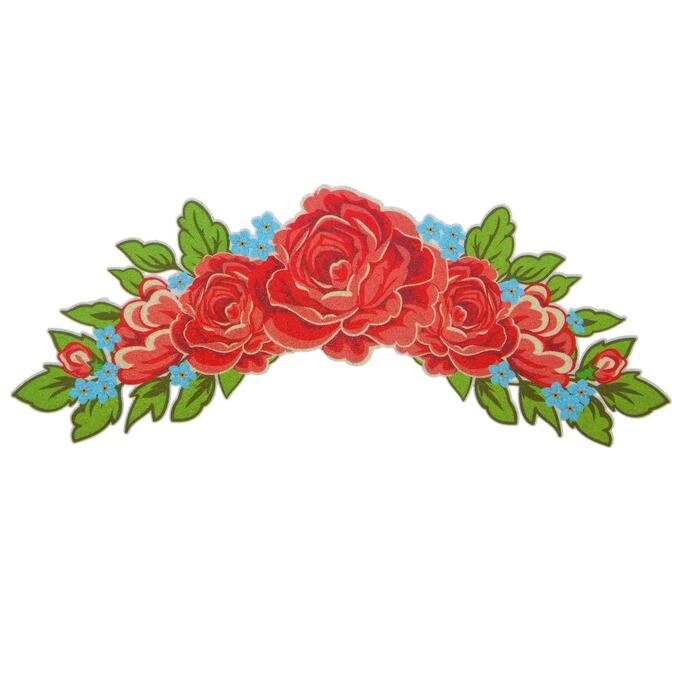 Термонаклейка розы центральные уменьшенные 22*8,7см, набор 10 штук от компании Интернет-гипермаркет «MOLL» - фото 1