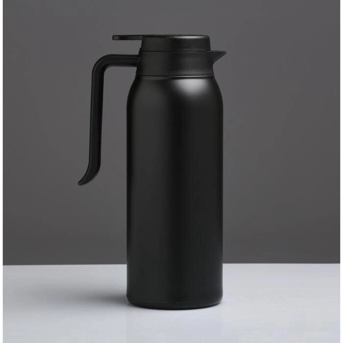Термос-кофейник "Теним" 1.6 л, сохраняет тепло 8 ч, чёрный от компании Интернет-гипермаркет «MOLL» - фото 1