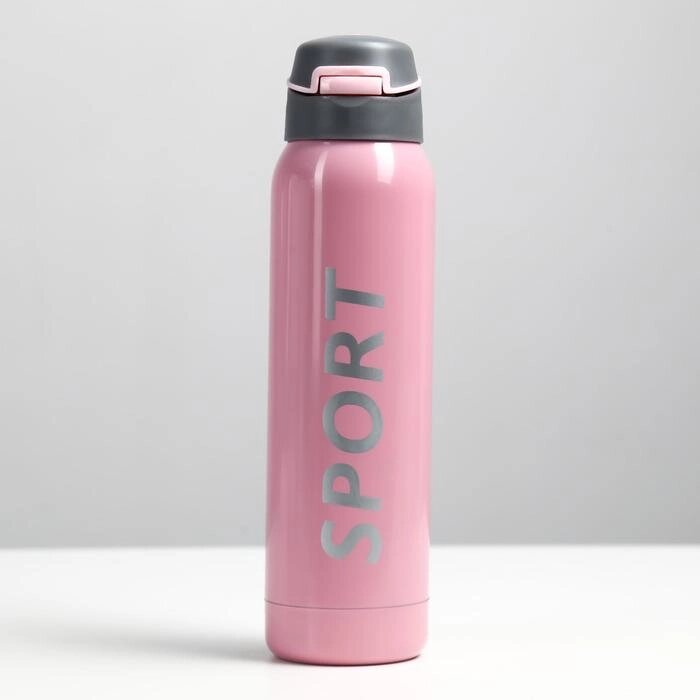 Термос "Спорт" с поильником, 500 мл, 5.5х23 см, розовый от компании Интернет-гипермаркет «MOLL» - фото 1