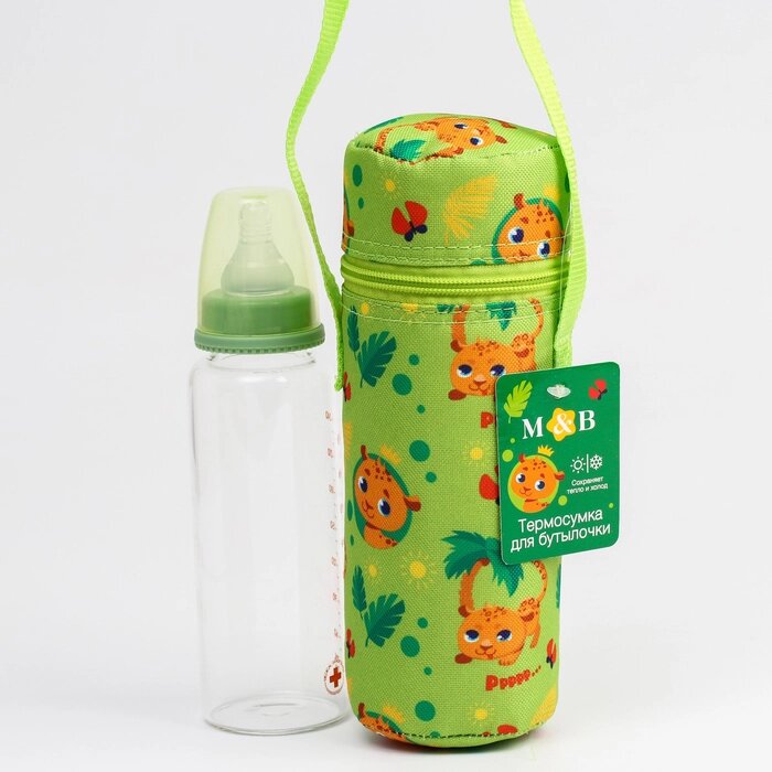Термосумка для бутылочки "TRAND. Леопард", форма тубус от компании Интернет-гипермаркет «MOLL» - фото 1
