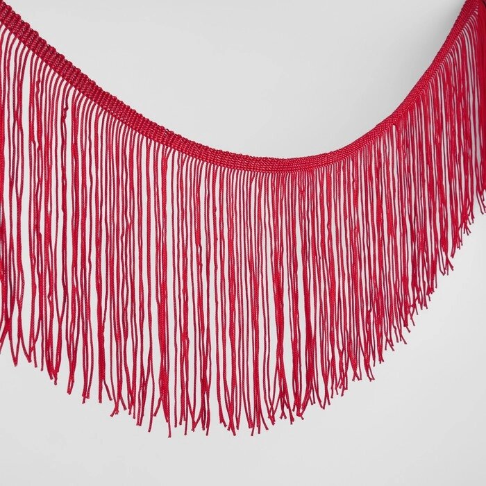 Тесьма декоративная "Бахрома", 15 см, 5  0,5 м, цвет красный от компании Интернет-гипермаркет «MOLL» - фото 1