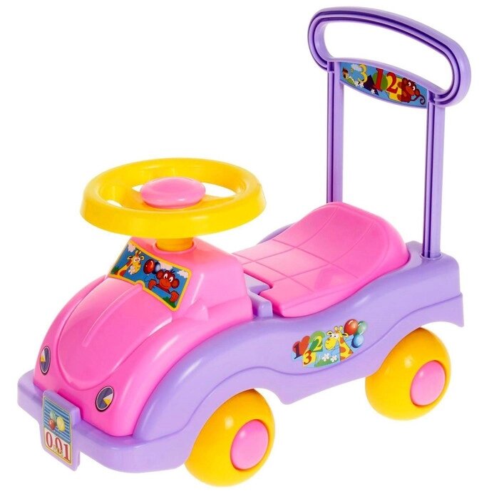 Толокар-автомобиль для девочек, с гудком-пищалкой от компании Интернет-гипермаркет «MOLL» - фото 1