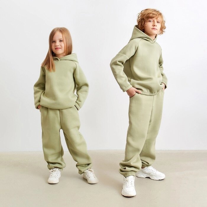Толстовка (худи) детская MINAKU: kids цвет оливковый, рост 104 от компании Интернет-гипермаркет «MOLL» - фото 1
