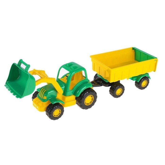 Трактор с прицепом №1 и ковшом "Крепыш", цвета МИКС от компании Интернет-гипермаркет «MOLL» - фото 1